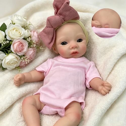 OtardDolls 10 Inch Silicone Baby Doll Full Body Soft Silicone Reborn Baby Mini Silicone Baby Dolls Reborn Baby Dolls Handmade Real Babies Dolls Set - Image 1