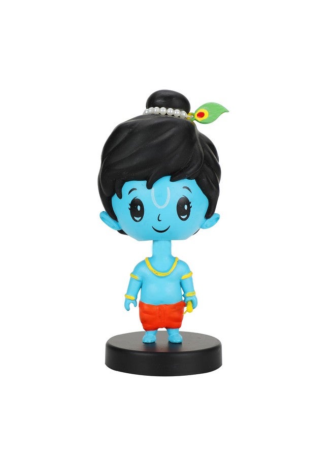 Webby Lord Shri Krishna Bobblehead Toys for Kids | Decoration Items for Home Décor, Car Dashboard, and Office Table | God Statue for Festival | Diwali | Birthday Gift for Kids, Family and Friends - Image 1