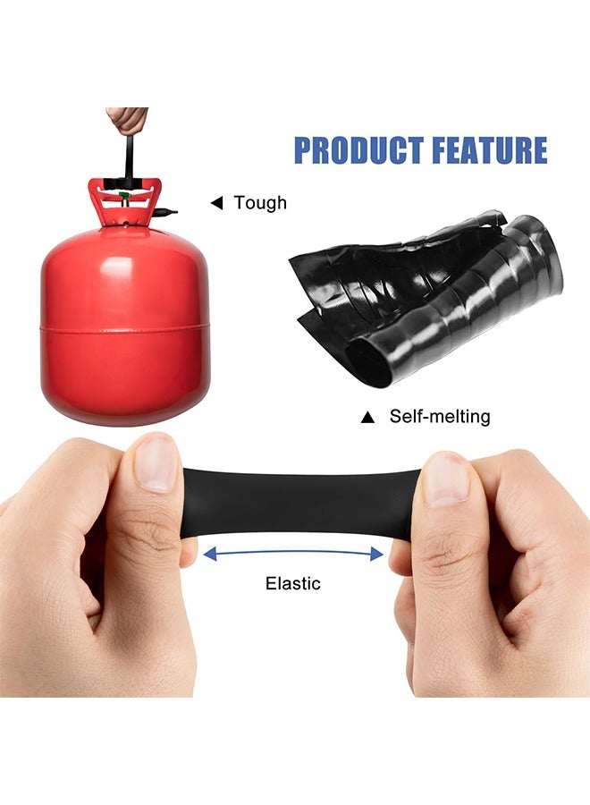 HS Seal Self Fusing Silicone Tape, 2 Rolls 25 mm Wide And 1.5 m Long Weatherproof Self Fusing Silicone Sealing Tape For Emergency Pipeline Repair/Cable Bandage/Tool Fixing (Black) - Image 4