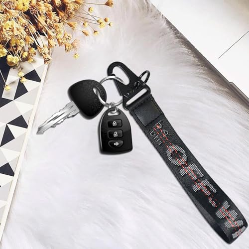 YesMvpMvp OFF Classic Car Keychain,Fabric Keychain Wrist Lanyard,Key Ring for Cars Keys Wallets Jeans Decoration cute lanyard,Car Accessories,One long and one short,Webbing Wrist Strap - Image 5