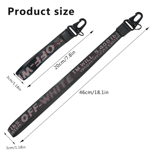 YesMvpMvp OFF Classic Car Keychain,Fabric Keychain Wrist Lanyard,Key Ring for Cars Keys Wallets Jeans Decoration cute lanyard,Car Accessories,One long and one short,Webbing Wrist Strap - Image 2
