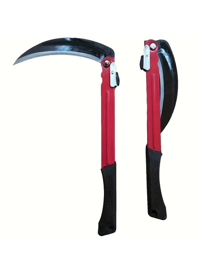 20.08 Inch Manganese Steel Folding Sickle Heavy Duty Garden Weed Cutter - Image 2