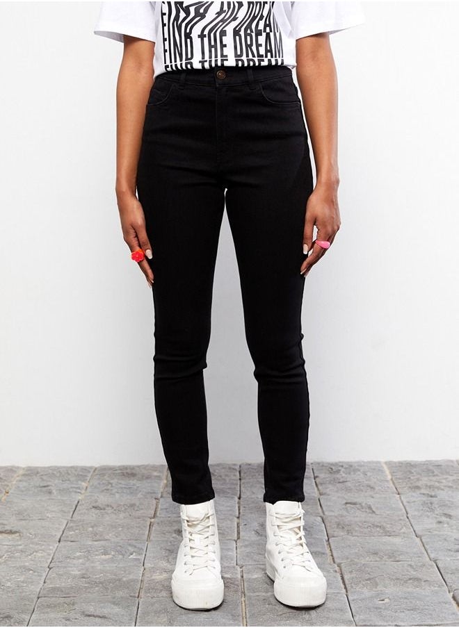 LC WAIKIKI - High Waist Super Skinny Fit Straight Pocket Detailed Women's Rodeo Jeans - Image 1