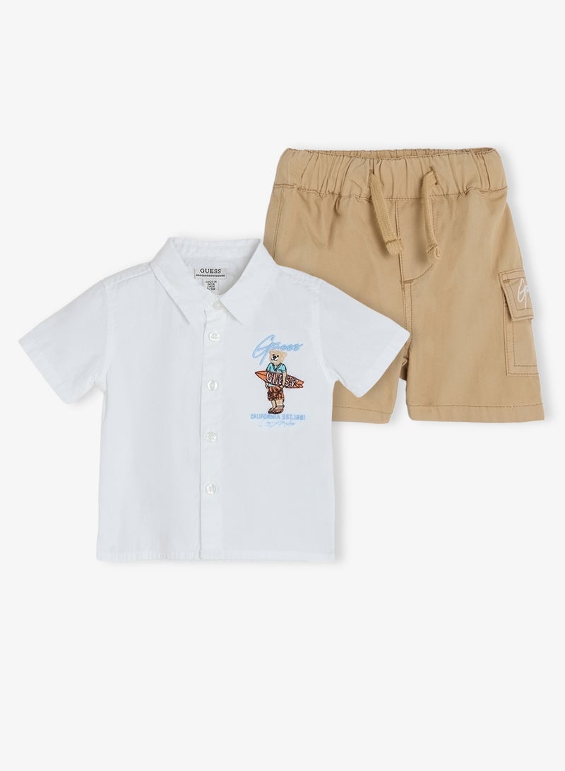 GUESS Infant Short Sleeve Shirt And Shorts Set - Image 1