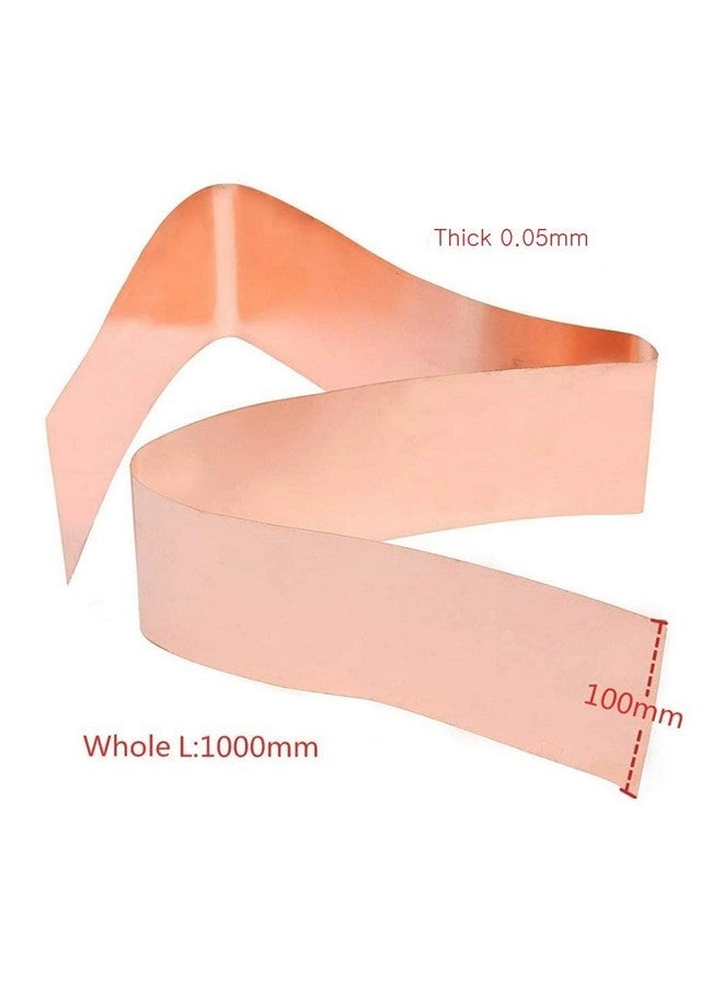 ART IFACT 99.9% Pure Copper Foil/Sheet 1000mm X 100mm (0.05 mm thick) for Art Crafts, Embossing, Vastu, Designing Embossing - Aviation Quality Copper (1 Meter, 0.05mm Thick X 4 Inch wide) - Image 3