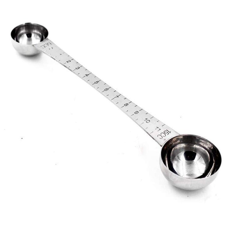 CoaGu DualMeasure Coffee Scoop Set 1 Tsp 5ml 1 Tbsp 15ml LongHandled Stainless Steel Scoops for Precise Coffee and Baking Measurements
