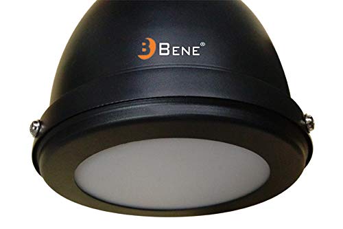 BENE Dublin Hanging Ceiling Lights for Home, Hanging Ceiling Pendant Light for Living Room with in-Built LED, MS Home Decor Items (Black, Pack of 2) - Image 2