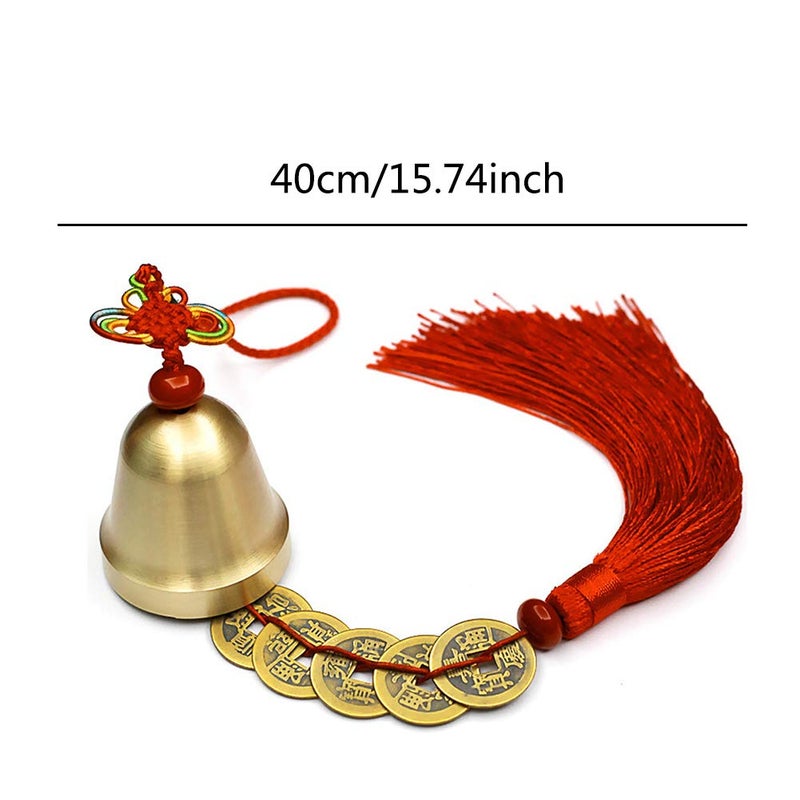 Deep Tone Wind Chime For Home Garden Wealth Luck Protection Vintage Hanging Bell - Image 3