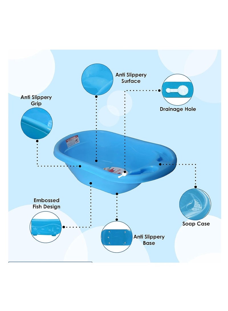 ستار بيبيز صن بيبي - اشترِ 1 واحصل على 1 (حوض استحمام سبلاش مع 20 قطعة مفرش تغيير الحفاضات للاستعمال مرة واحدة مجانًا - أزرق - Image 4