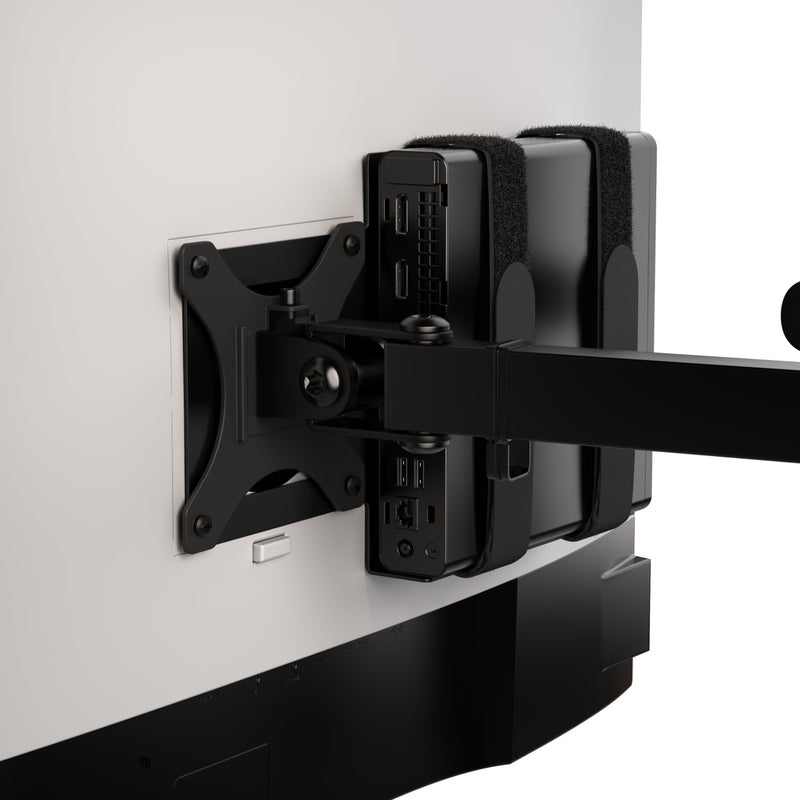 HumanCentric حامل VESA عالمي للأجهزة الصغيرة من HumanCentric، حزام قابل للتعديل للأجهزة الإلكترونية الصغيرة، يركب على ظهر شاشة الكمبيوتر باستخدام ذراع VESA - Image 2