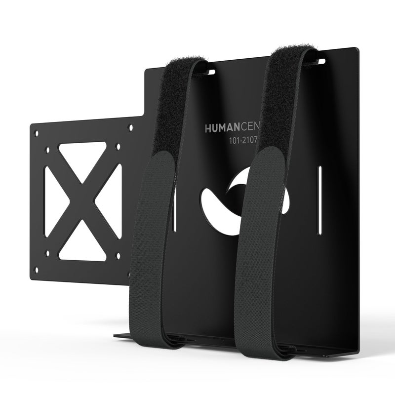 HumanCentric حامل VESA عالمي للأجهزة الصغيرة من HumanCentric، حزام قابل للتعديل للأجهزة الإلكترونية الصغيرة، يركب على ظهر شاشة الكمبيوتر باستخدام ذراع VESA - Image 1