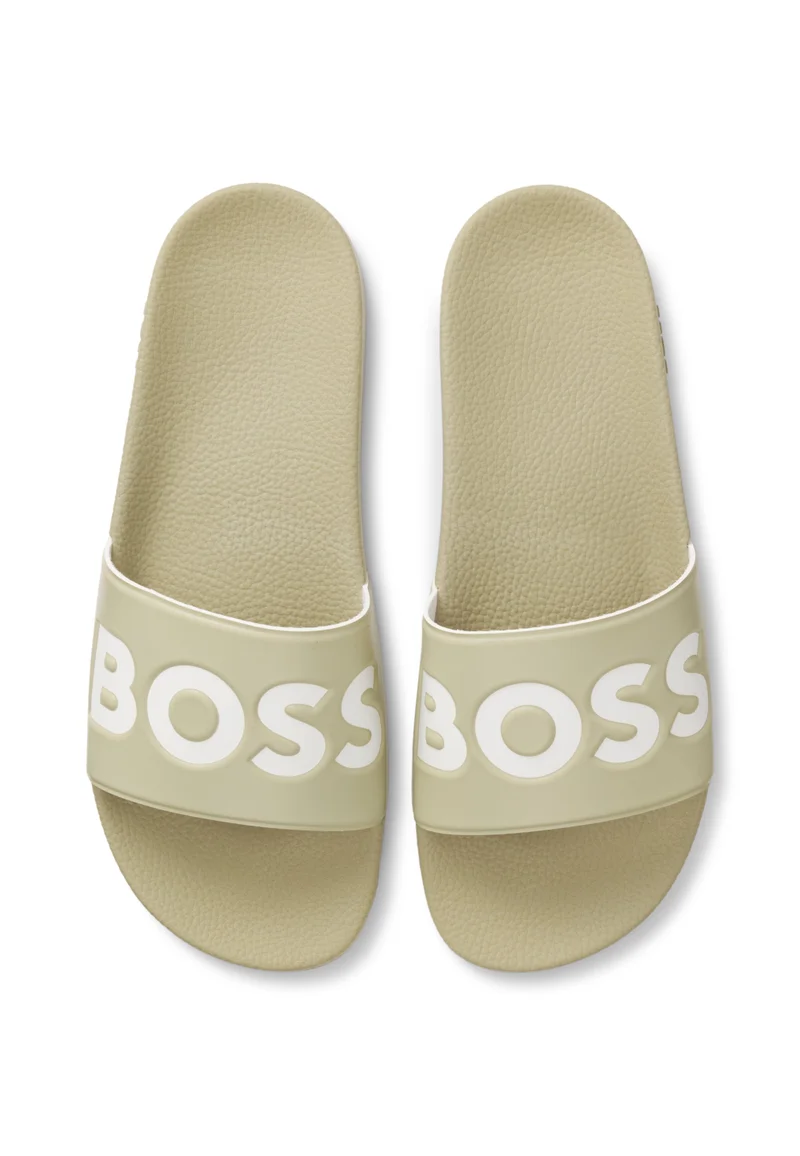 BOSS  Italian-made slides with large logo detail for Men | Best Price UAE