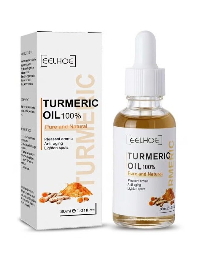 EELHOE Turmeric Moisturizing Serum Turmeric Dark Spot Corrector Essential Oil Face Serum Bright Skin Face Whitening Serum - Image 1