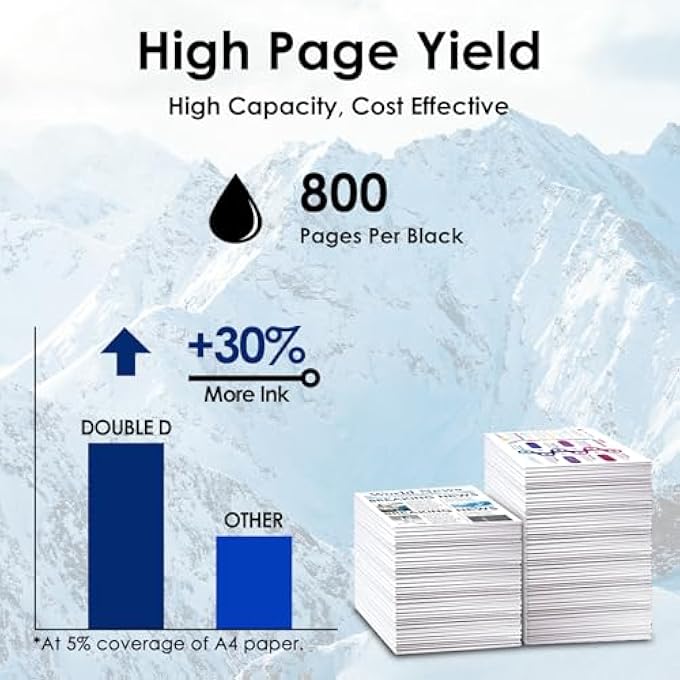 خرطوشة حبر بديلة متوافقة 564XL لطابعة HP 564XL 564 XL عالية الإنتاج لطابعات HP PHOTOSMART 7520 6520 5520 5510 DESKJET 3520 3522 OFFICEJET 4620 (5 أسود) - Image 3