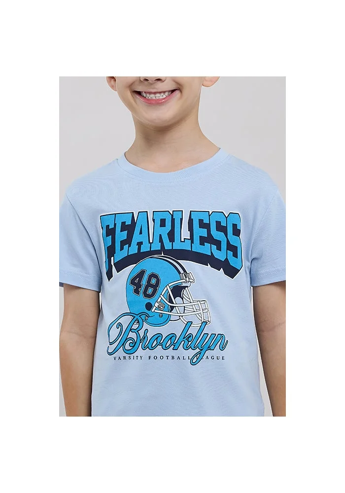 R&b Printed T-Shirt with Crew Neck and Short Sleeves