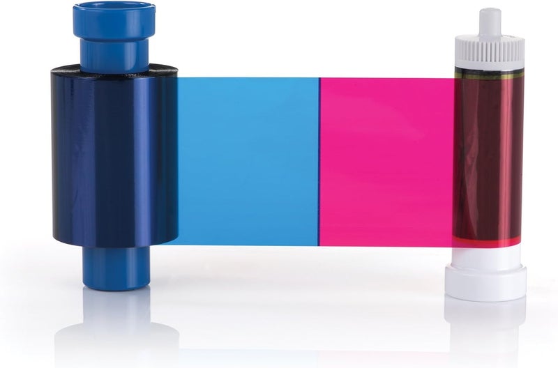 Bodno Magicard MA100YMCKO Color Ribbon  YMCKO  100 Prints with Bodno Premium CR80 30 Mil Graphic Quality PVC Cards  Qty 100 - Image 2