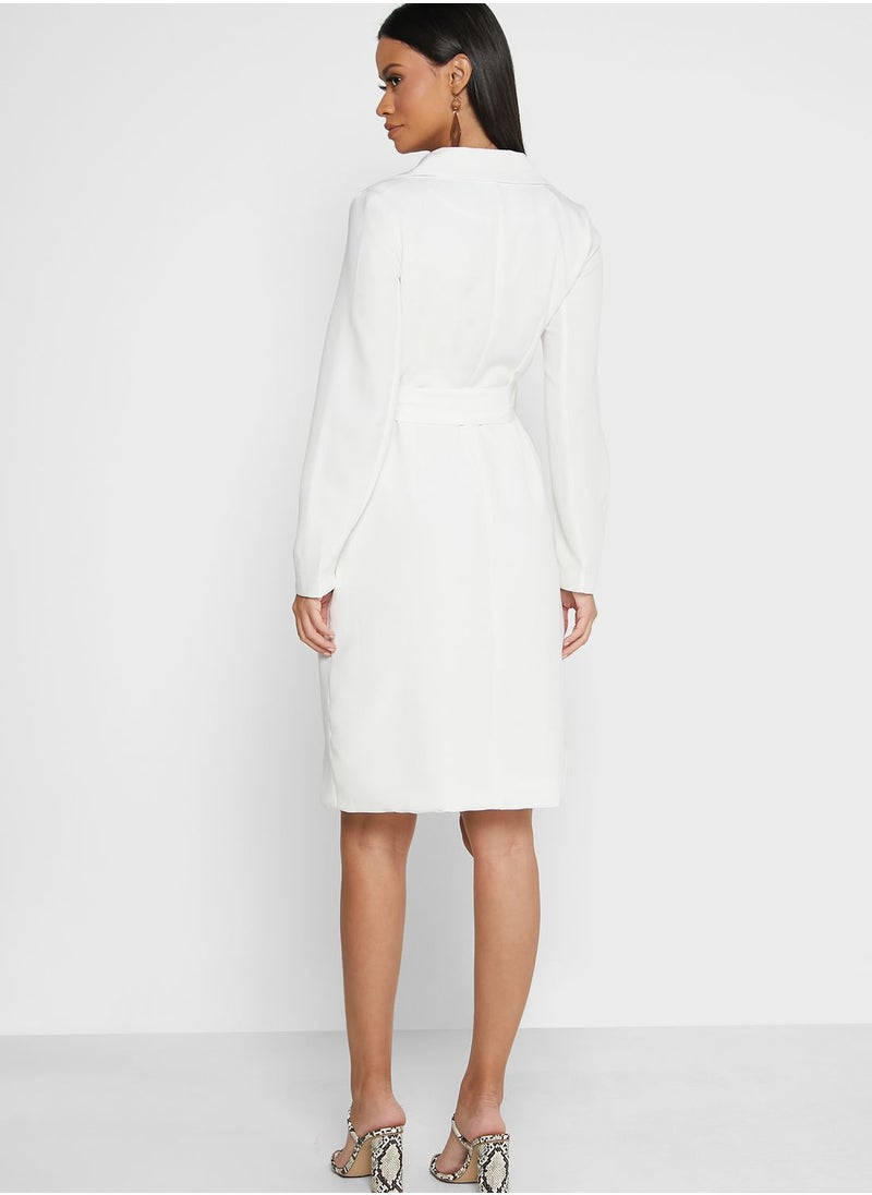 ELLA - Belted Blazer Dress - Image 1