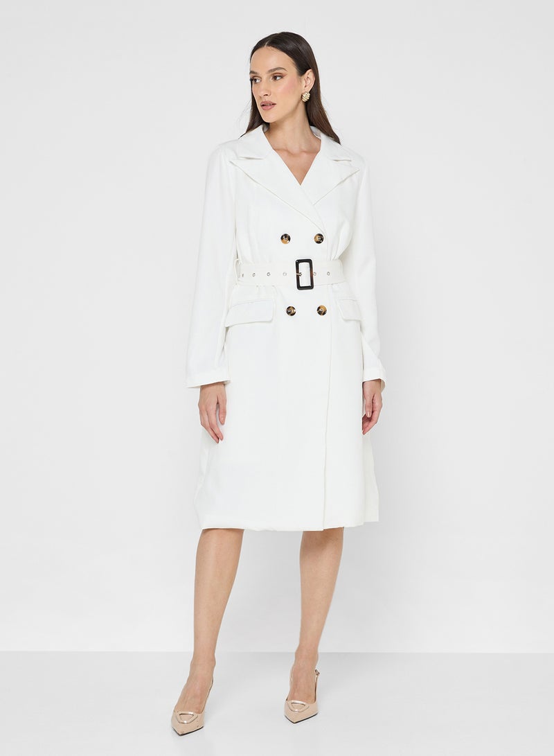 ايلا فستان بحزام ونمط جاكيت - Image 4