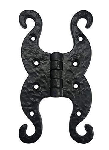 Adonai Hardware Adonai Hardware 49 Inch Jehudijah Antique Cast Iron Butterfly Hinge Supplied as 2 Pieces per Pack Matte Black Powder Coated  - Image 2