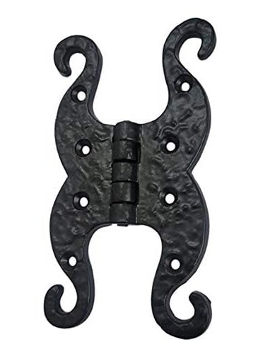 Adonai Hardware Adonai Hardware 49 Inch Jehudijah Antique Cast Iron Butterfly Hinge Supplied as 2 Pieces per Pack Matte Black Powder Coated  - Image 3