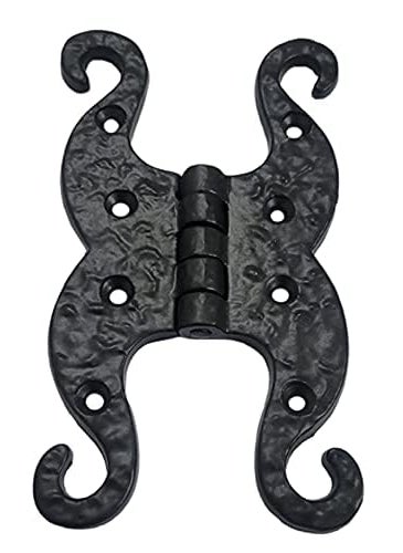 Adonai Hardware Adonai Hardware 49 Inch Jehudijah Antique Cast Iron Butterfly Hinge Supplied as 2 Pieces per Pack Matte Black Powder Coated  - Image 4