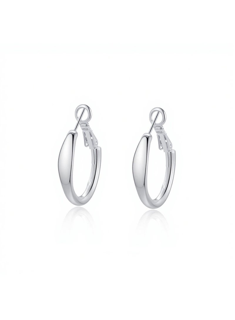 Women's Hoop Earrings, Lightweight Hypoallergenic Gold/Silver Circle Earrings for Daily Wear