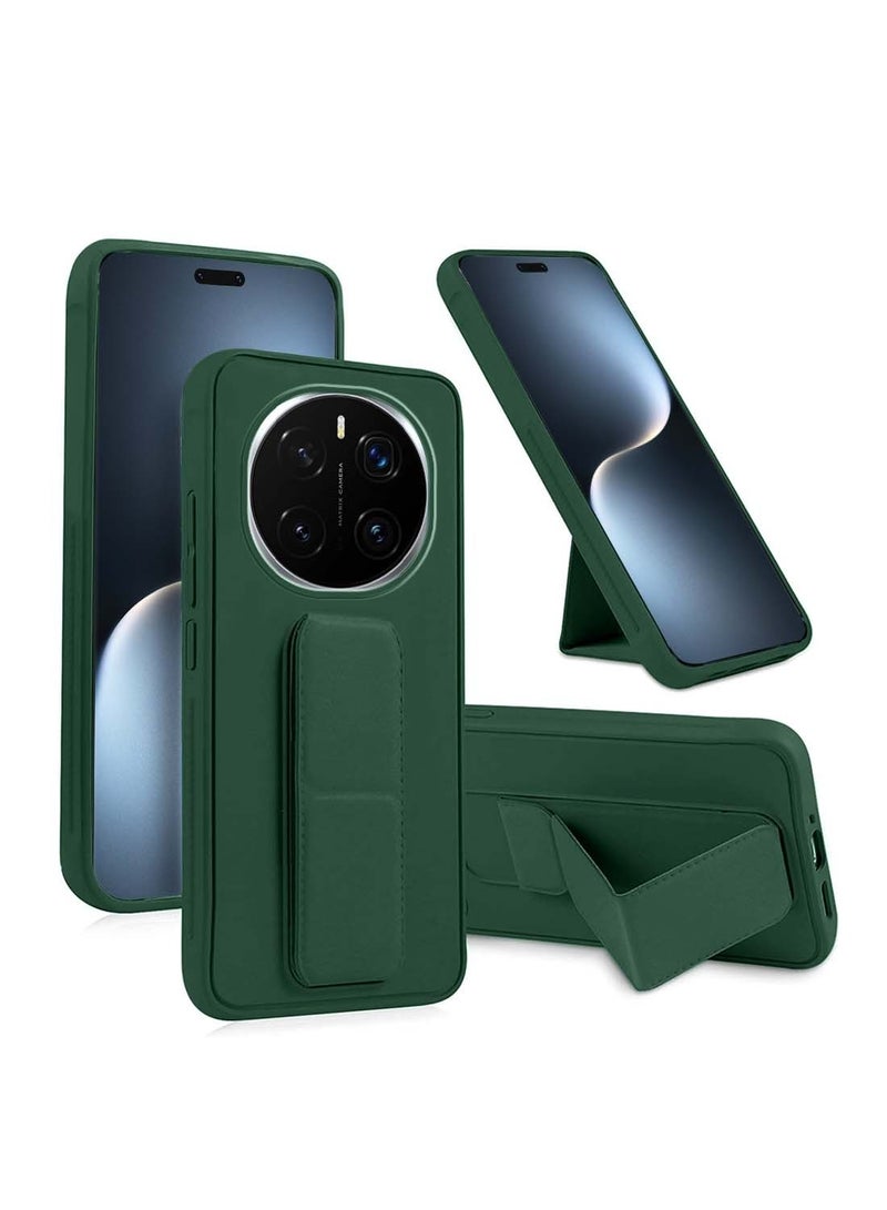 دبليو تيك هونر ماجيك 7 برو 5 جي 2024 قبضة يد قابلة للطي مسند مغناطيسي حزام معصم مع غطاء هيكل حديدي مدمج - أخضر غامق - Image 1