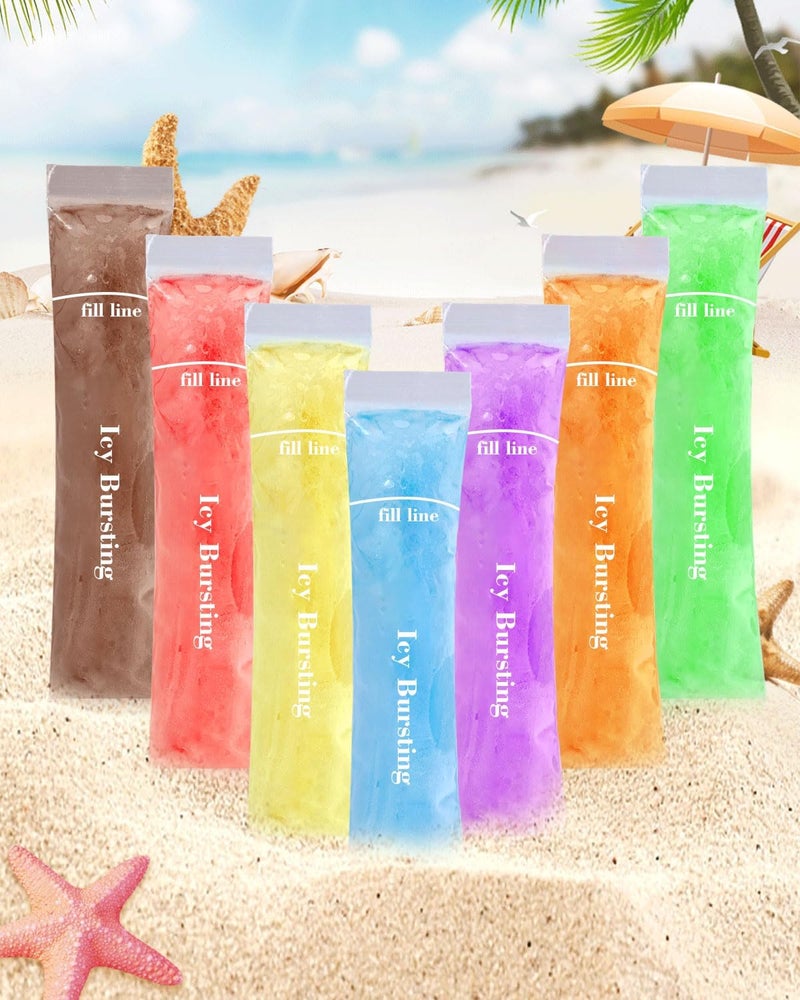 Grvntot 150 Disposable Ice Popsicle Mold Bags (8x2") for DIY Natural Fruit Snacks, Juice & Smoothies, Ice Pops Molds | BPA-Free, Zip Seals, Funnel Included - Image 5