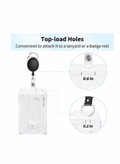 KASTWAVE Card Protector, Vertical 2 Card Badge Holder Transparent Plastic ID Credit Card Protector with Thumb Slot, Rigid PC Transparent Material, 2 Pack  - Image 4