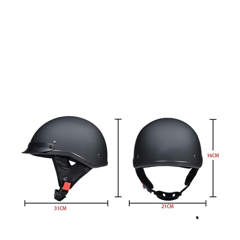Solid Half Face Motorcycle Helmet,Motorcycle Half Helmet Low Profile Personality Men Women Open face Helmet for Motorbike - Image 2