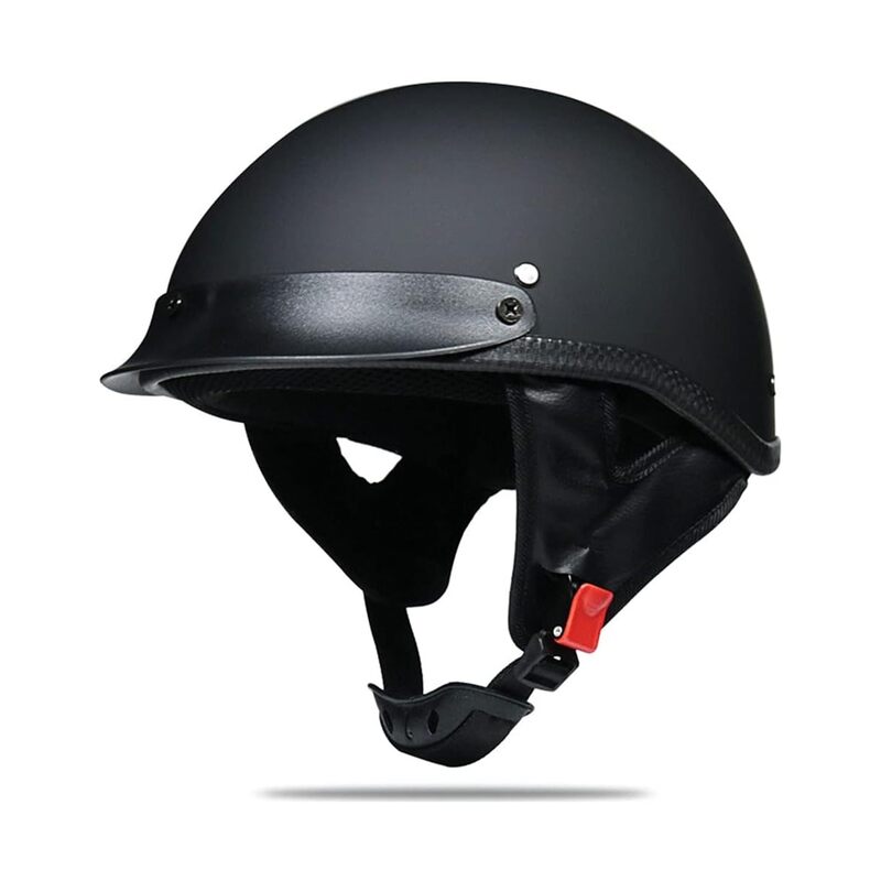 Solid Half Face Motorcycle Helmet,Motorcycle Half Helmet Low Profile Personality Men Women Open face Helmet for Motorbike - Image 1