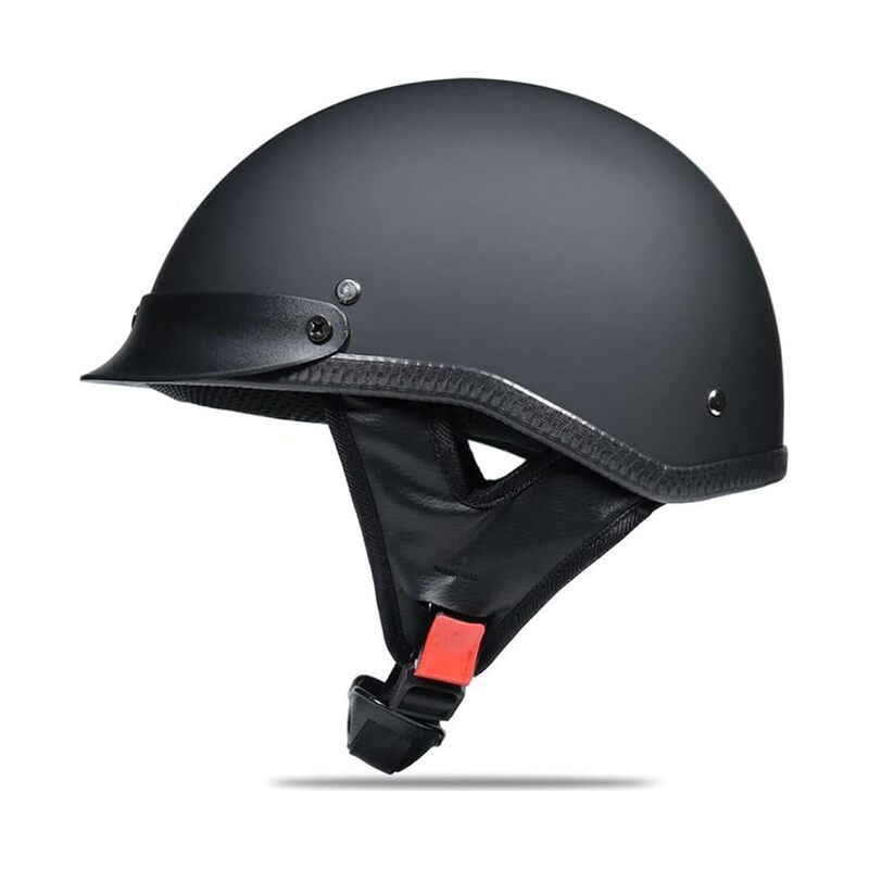 Solid Half Face Motorcycle Helmet,Motorcycle Half Helmet Low Profile Personality Men Women Open face Helmet for Motorbike - Image 4