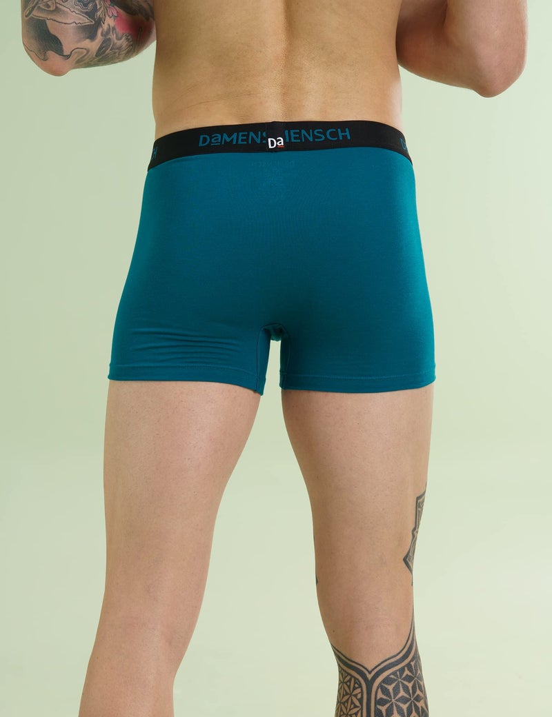 DAMENSCH Mens Premium Cotton Solid Trunks ReFRSH Single of Peppermint Powered-Pack of 2-Loyal Maroon,Sailor Blue-XX-Large - Image 4