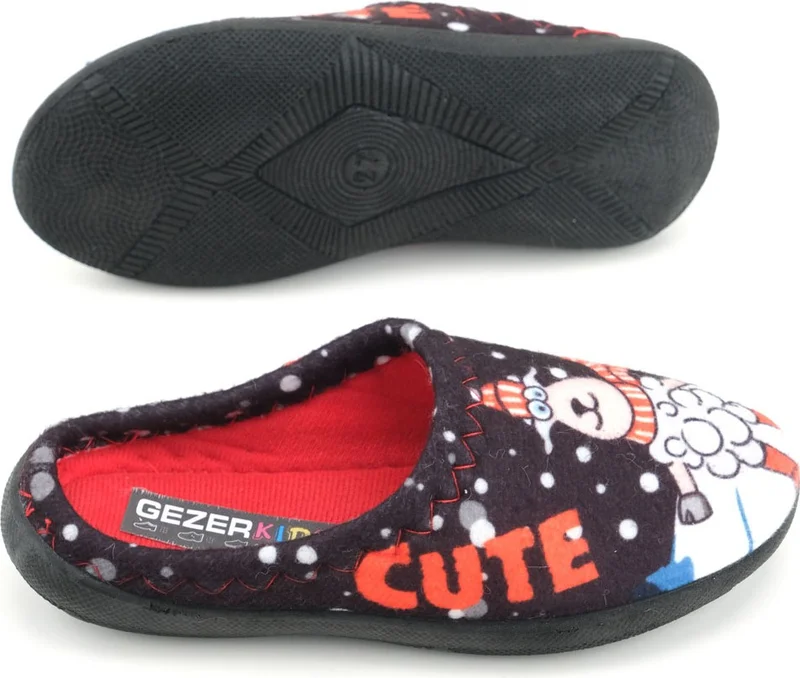 Gezer Boy Winter Comfortable Sole Home Garden Gondola Slippers