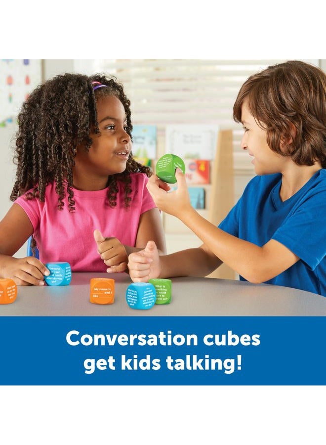 Learning Resources Let's Talk! Cubes - 6 Foam Cubes with 36 Prompts for SEL & Autism Therapy, Ages 5+ - Image 2