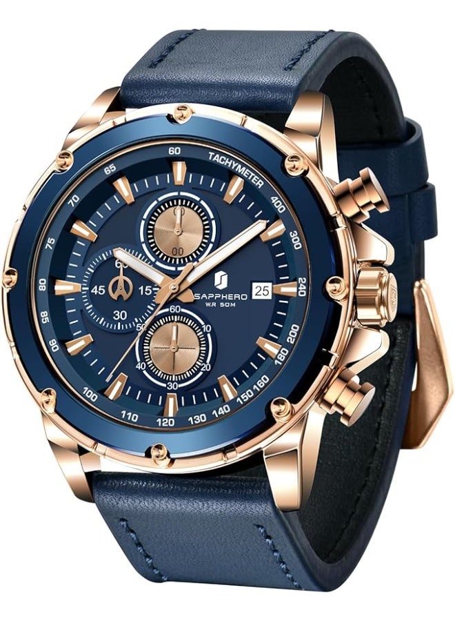 Sapphero Watches for Men Chronograph Quartz Men Watches Gift for Men - Image 1