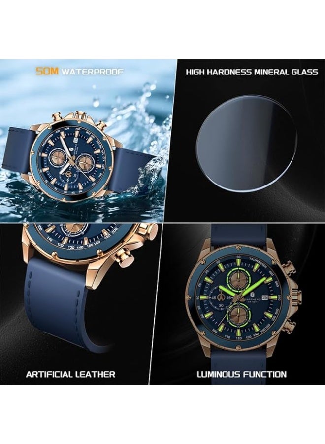 Sapphero Watches for Men Chronograph Quartz Men Watches Gift for Men - Image 4