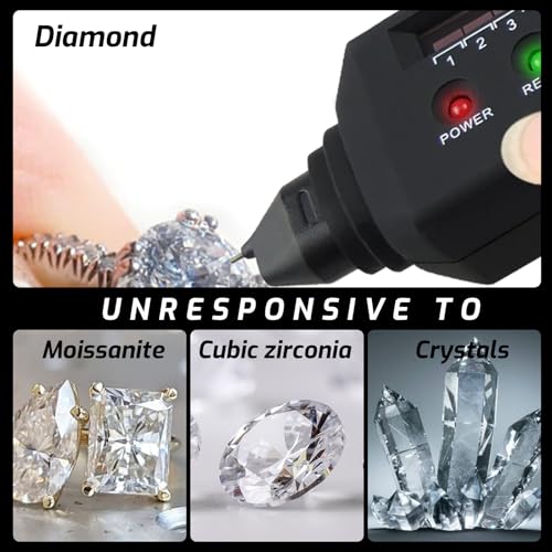 GAIN EXPRESS Diamond Tester Pen, Professional Diamond Moissanite Gemstone Tester with UV Ultraviolet Light & Thermal Sensor, Gem Checker Jewelry Tester Diamond Selector for Novice and Expert - Image 2