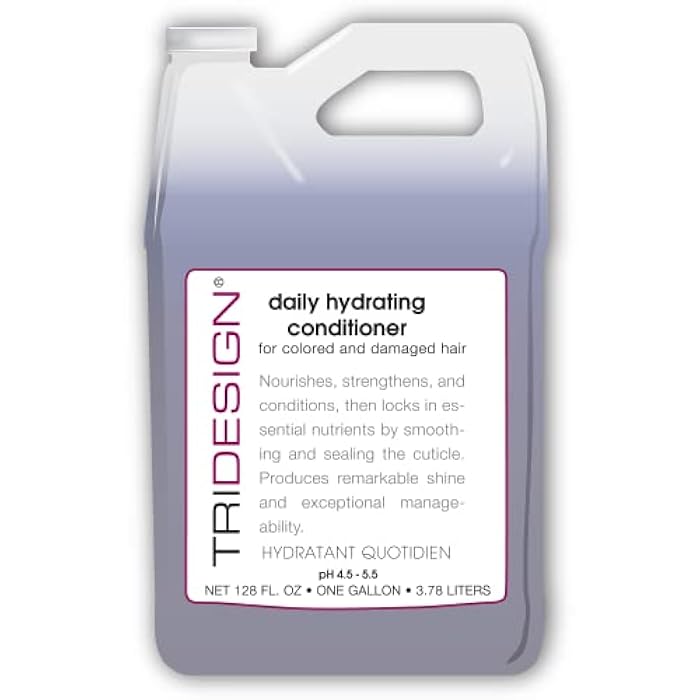 TRIDESIGN Daily Hydrating Conditioner - Hair Conditioner for Damaged Dry Hair, Moisturizing Conditioner for Colored and Fine Hair, Nourishes, Strengthens, and Smooths All Hair Types, 1 Gallon - Image 1