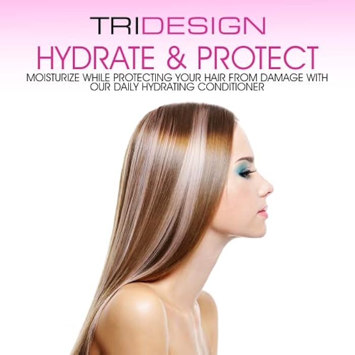 TRIDESIGN Daily Hydrating Conditioner - Hair Conditioner for Damaged Dry Hair, Moisturizing Conditioner for Colored and Fine Hair, Nourishes, Strengthens, and Smooths All Hair Types, 1 Gallon - Image 5