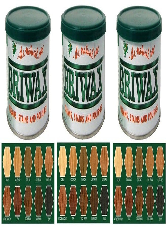 Briwax Original Furniture Wax 16 Oz - Dark Brown (Three Pack)