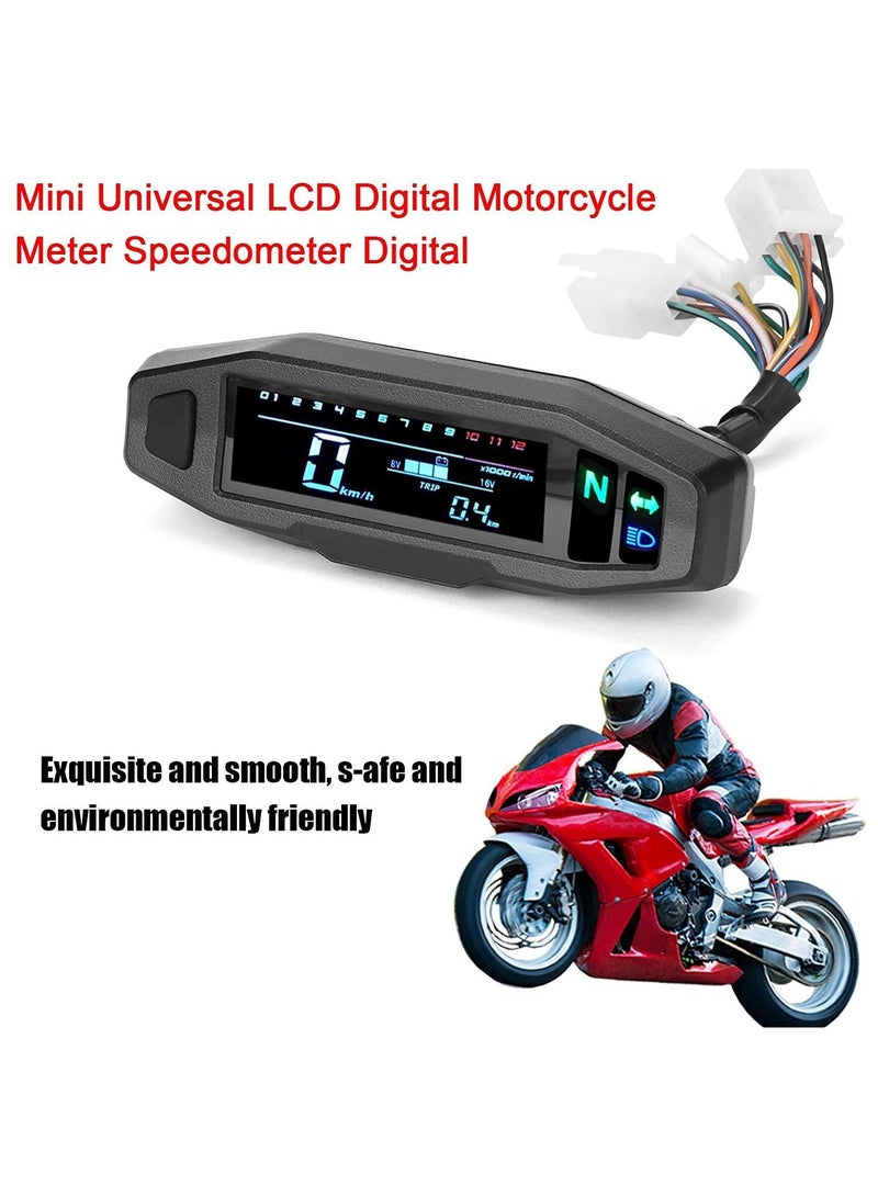 Motorcycle modified mini HD LCD speedometer tachometer fuel gauge carburetor and electronic fuel injection - Image 2