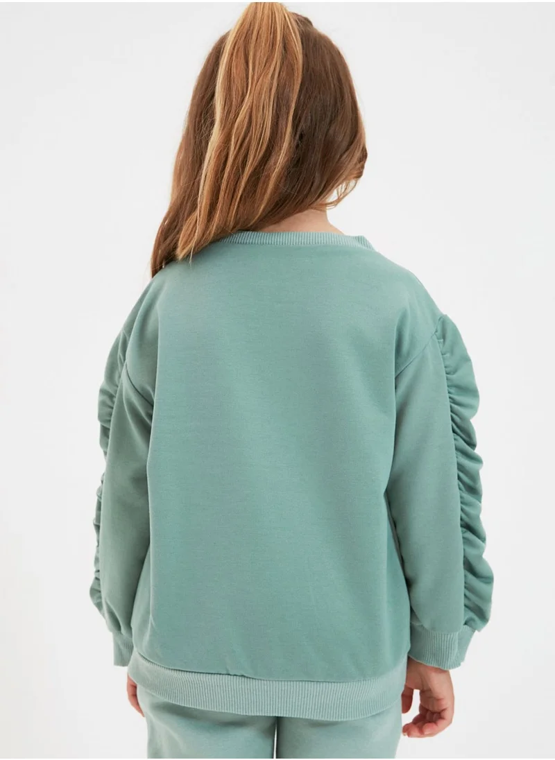 trendyol Kids Frill Sleeve Sweatshirt