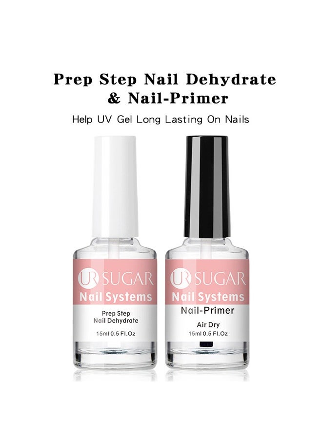 UR SUGAR 2 Pcs Professional Natural Nail DryerDryer with Acid-Free PrimerFor Acrylic NailsGel NailsNon-Acid UV Gel Nail PrimerSuper Binder  - Image 3