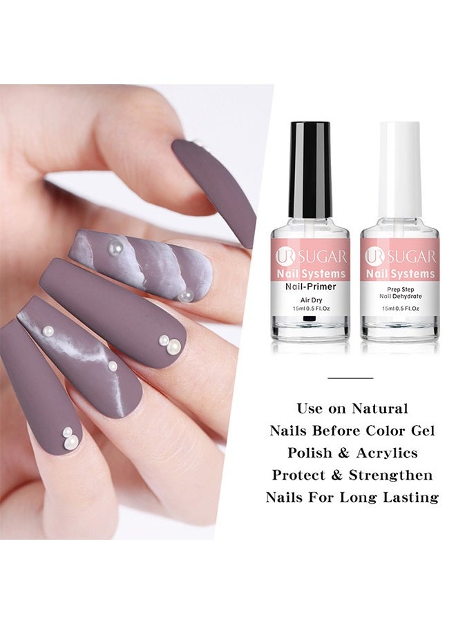 UR SUGAR 2 Pcs Professional Natural Nail DryerDryer with Acid-Free PrimerFor Acrylic NailsGel NailsNon-Acid UV Gel Nail PrimerSuper Binder  - Image 2