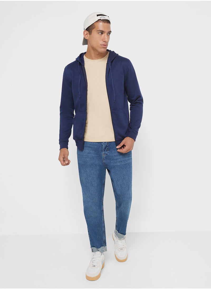 Seventy Five Basics Essential Zip Through Hoodie  - Image 4