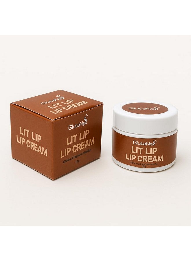 Glutanex Lip Lite Cream for Dark Lips | Lip Brightening & Lightening Formula | Soft, Luminous, Pink Lips | Nourishing & Hydrating Lip Care for Men & Women - 10 Gm (Pack of 1) - Image 1
