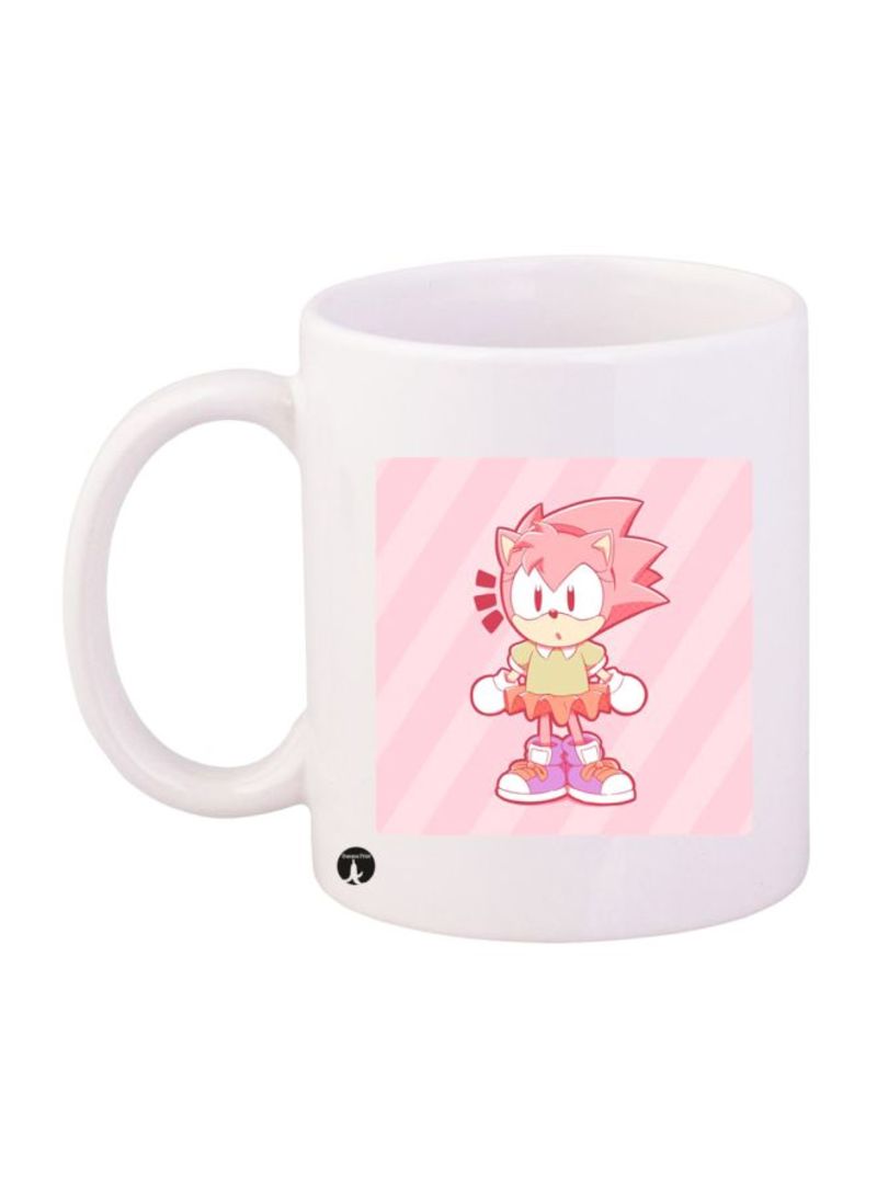 RKN Sonic Printed Mug White/Pink/Yellow Standard Size