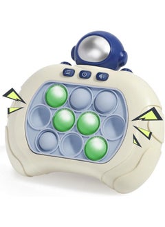 KIDSZONE Pop Quick Push Bubbles Game, Pop It Electronic Game, Puzzle Fidget Toy, Pop It Light Up Game, Push Pop Game Controller Bubble Sensory Fidget Toy for Children Adults (White Astronaut)