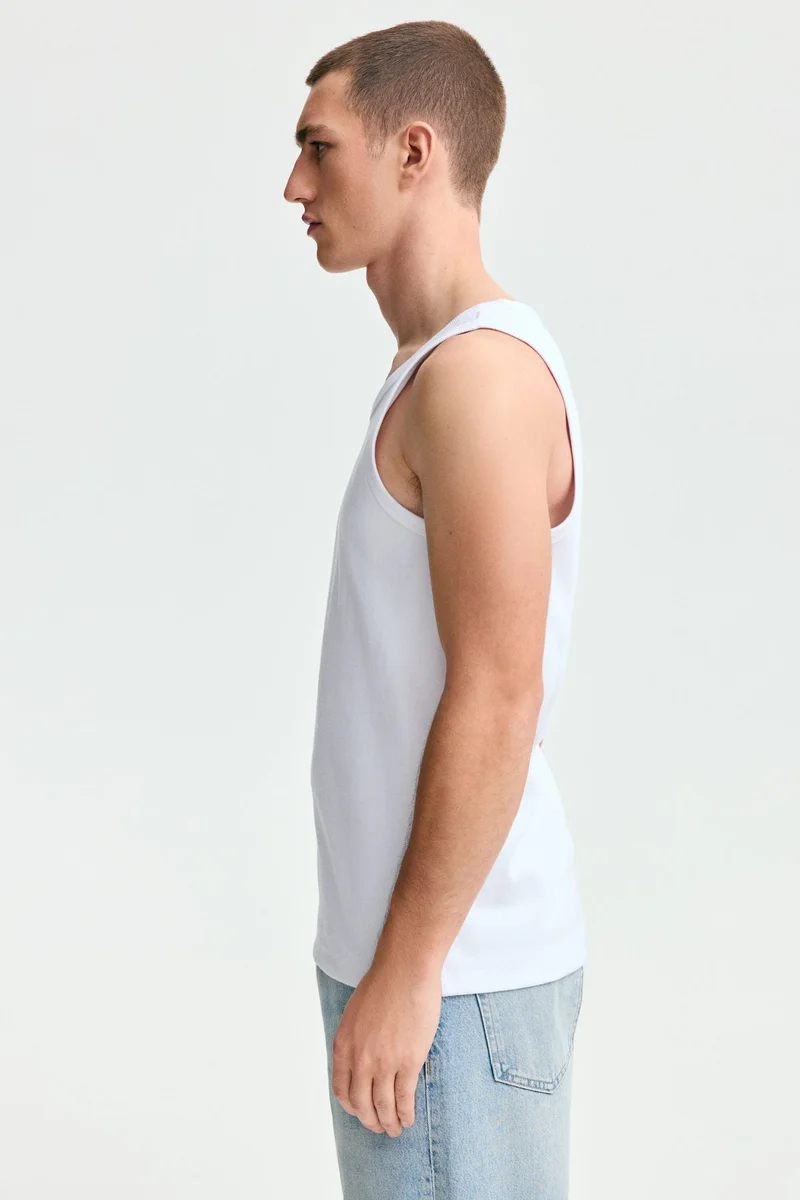 H&M  Slim Fit Ribbed vest top for Men | Best Price UAE